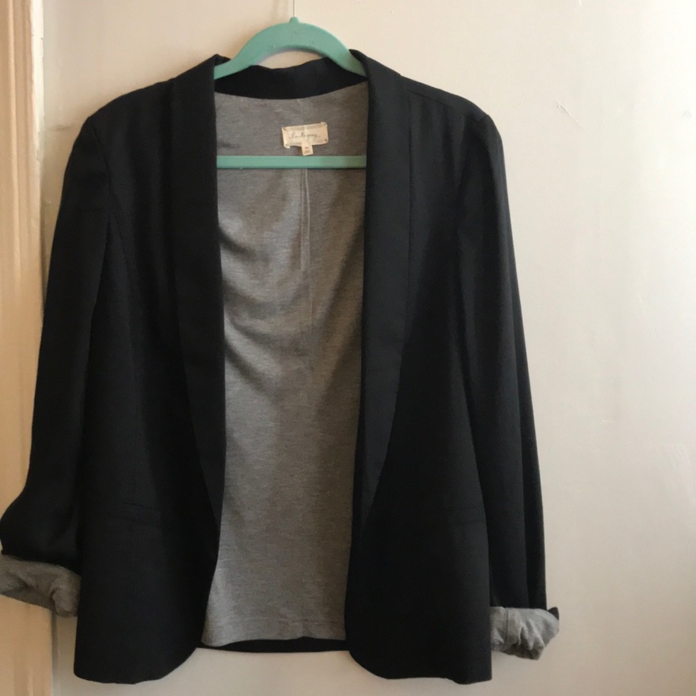 LOFT Black Grey-Lined Blazer